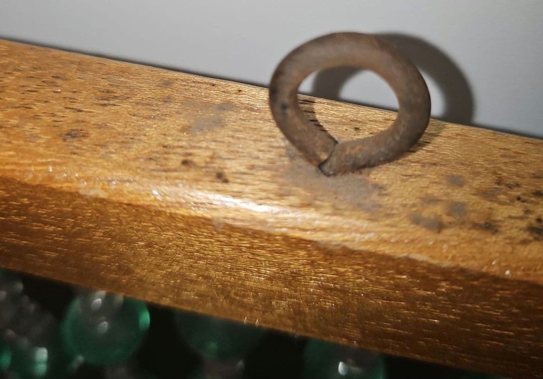 昭和レトロ　ビーズのれん　レトロポップ　玉暖簾　当時物　緑色　珠暖簾　グリーン