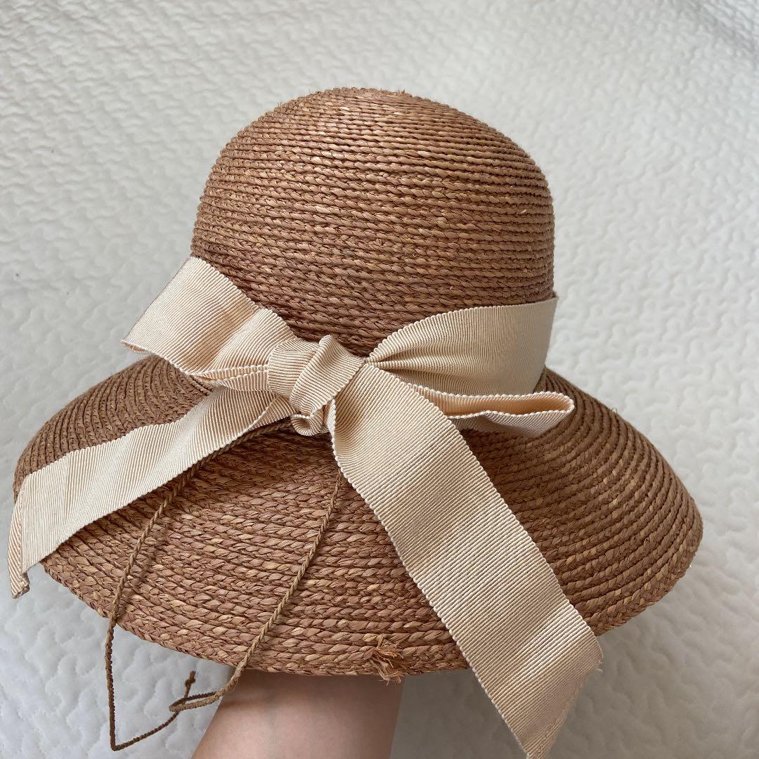 値下げ！新品　ヘレンカミンスキー　ラフィア　ハット　麦わら帽子 ストローハット