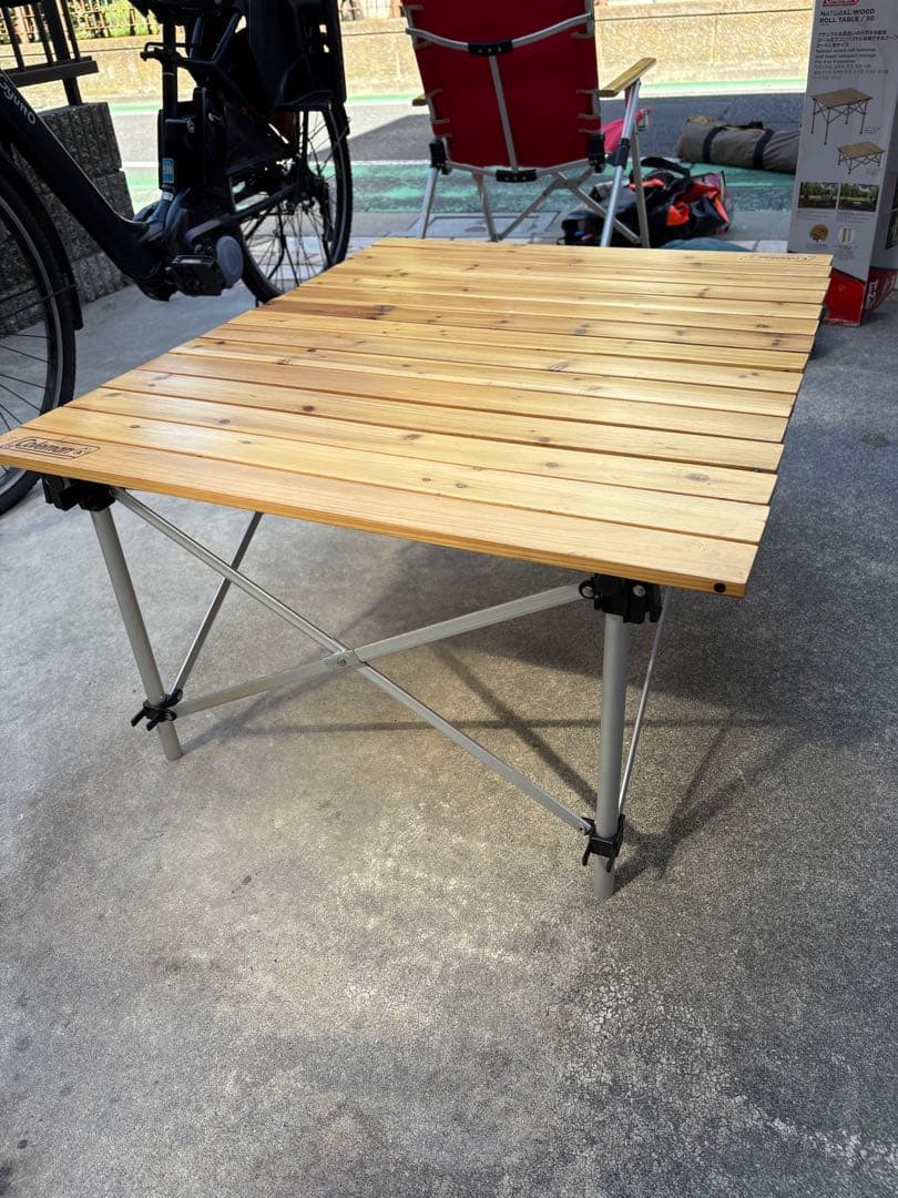 コールマン　ナチュラウウッドロールテーブル90