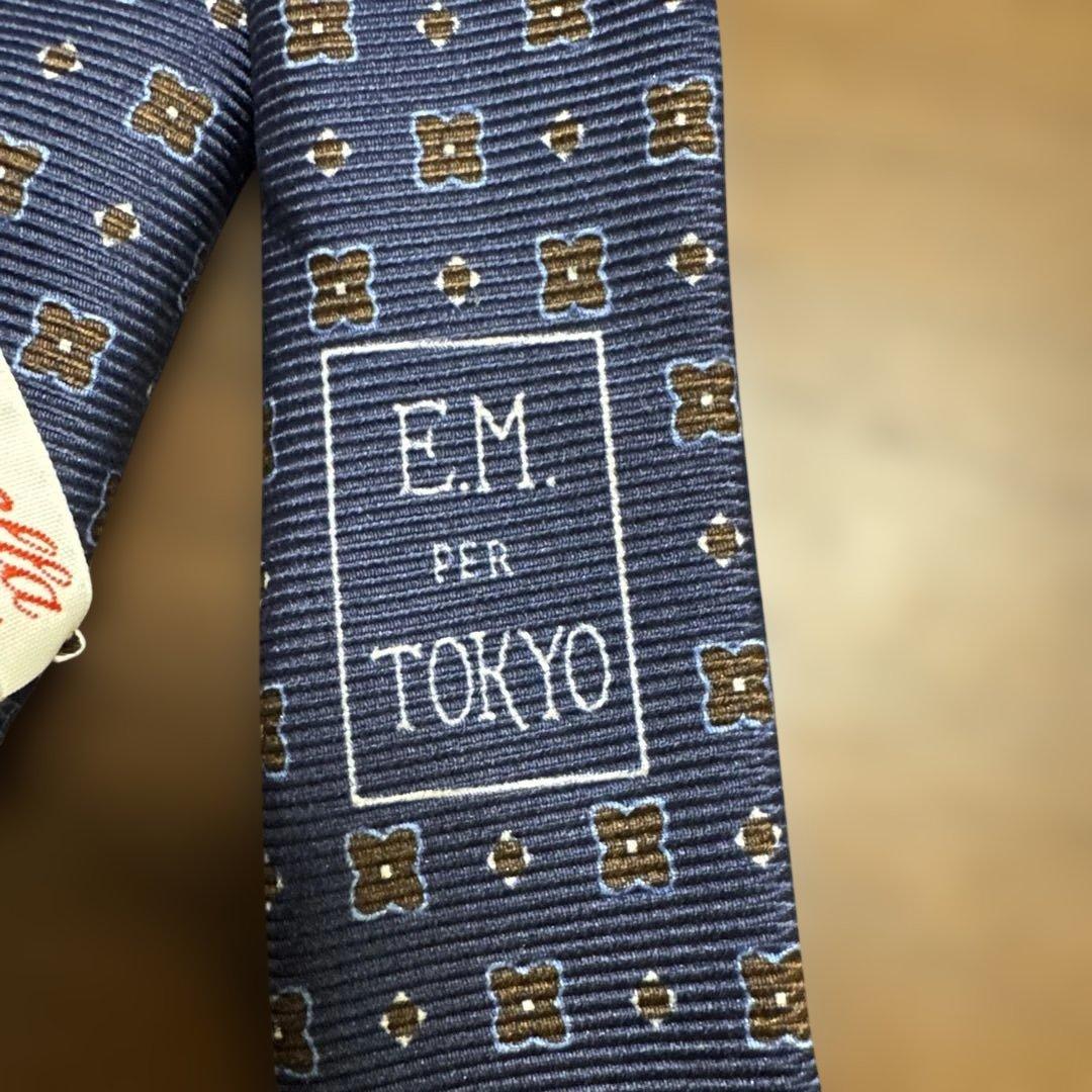 E. Marinella ネイビー 小紋柄 東京限定ネクタイ