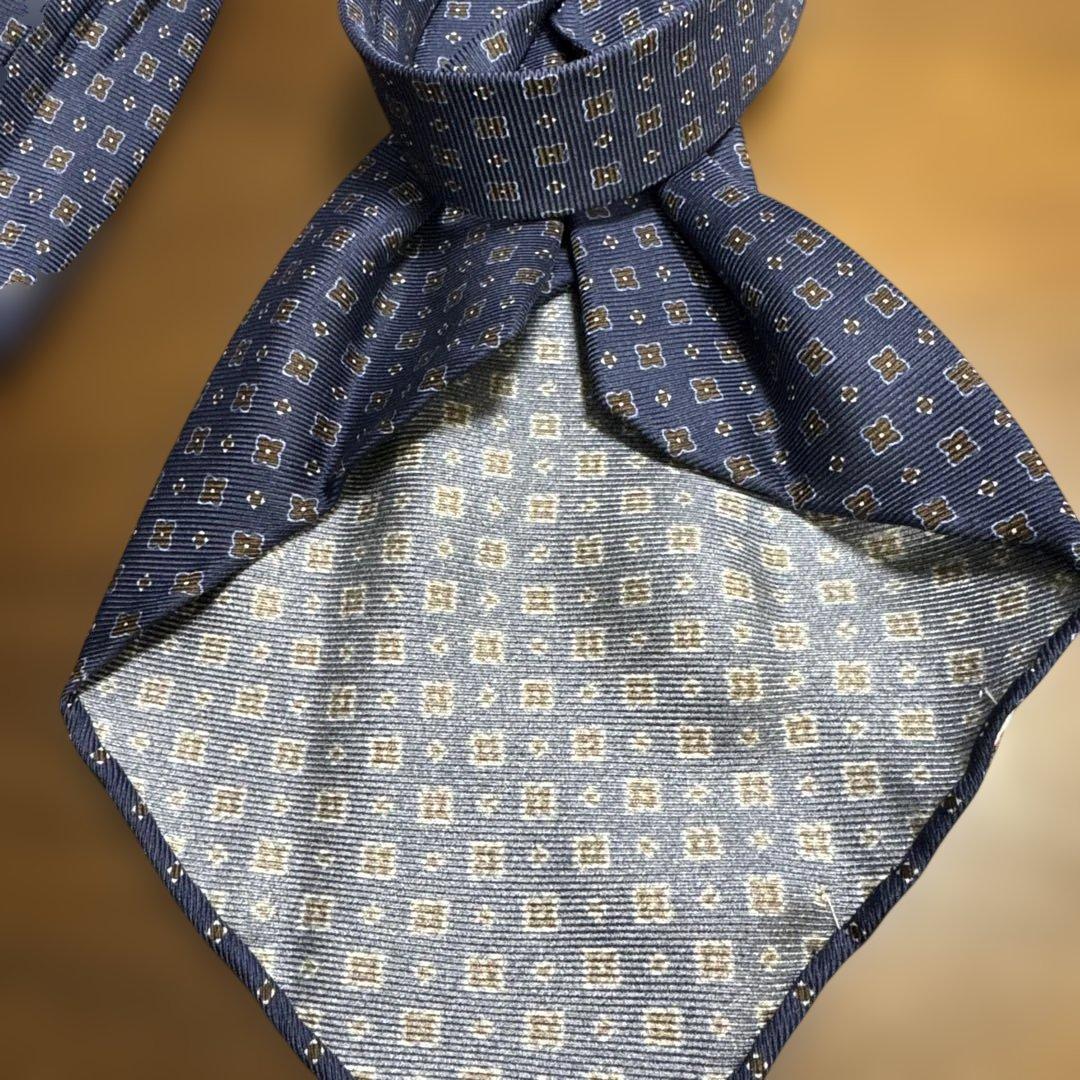 E. Marinella ネイビー 小紋柄 東京限定ネクタイ