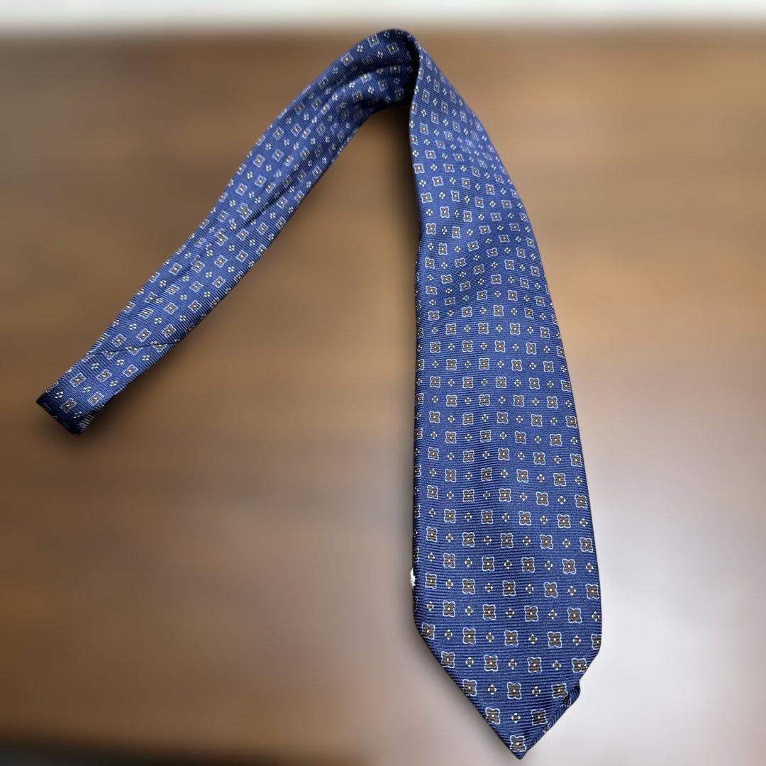 E. Marinella ネイビー 小紋柄 東京限定ネクタイ