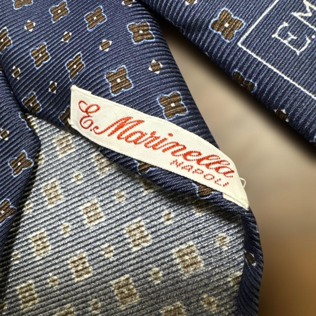 E. Marinella ネイビー 小紋柄 東京限定ネクタイ