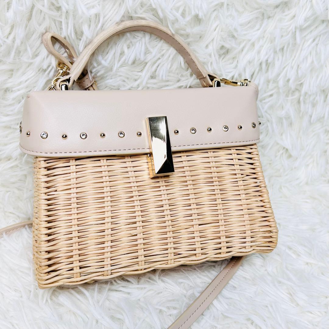 ★超希少・美品★ セルフォード ビジュー×スタッズシーズナルバッグ カゴバッグ