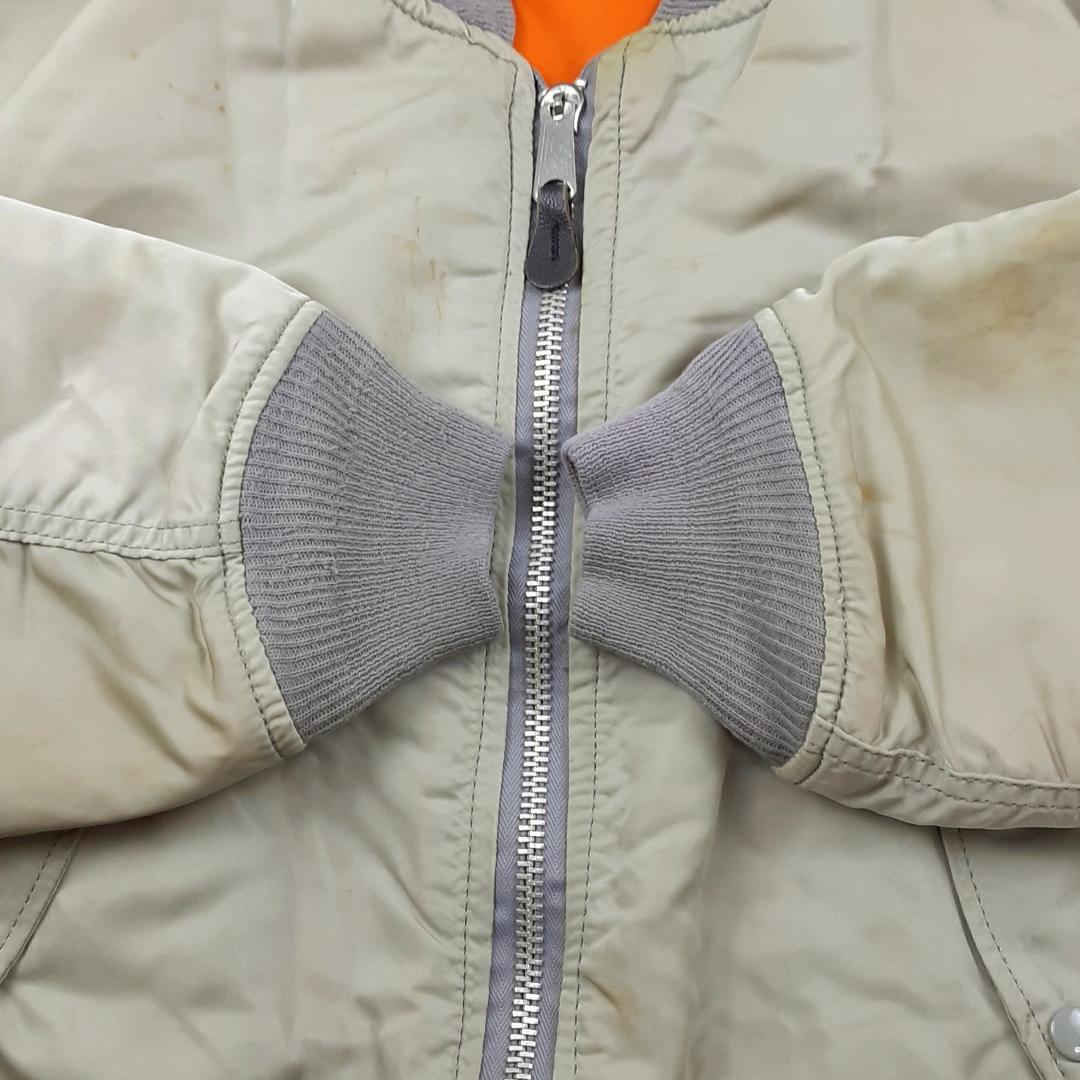 希少90s◎ALPHA アルファ MA-1 シルバー USA製 ヴィンテージ