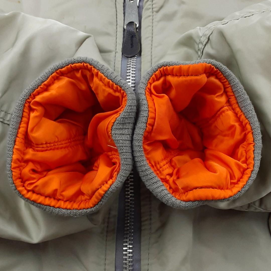 希少90s◎ALPHA アルファ MA-1 シルバー USA製 ヴィンテージ