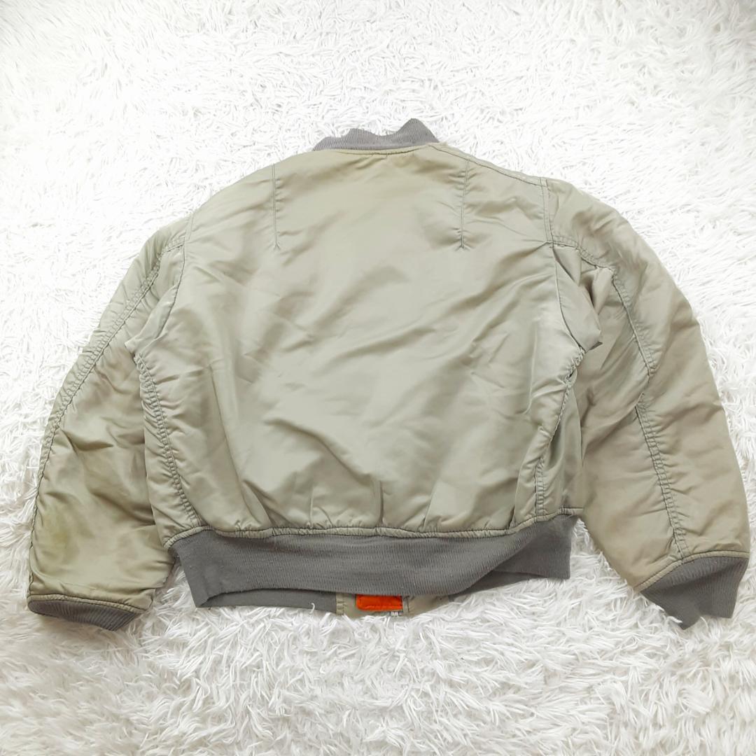 希少90s◎ALPHA アルファ MA-1 シルバー USA製 ヴィンテージ