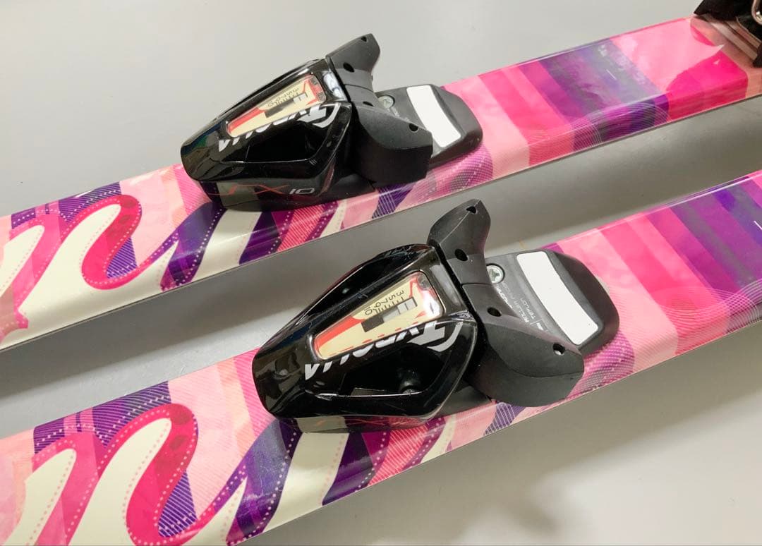 カービングスキー 4点セット　KAZAMA 板145cm／靴24-24.5cm