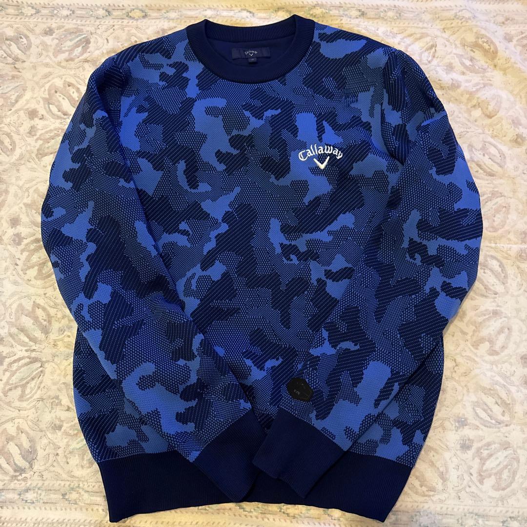 Callaway 青 迷彩 セーター