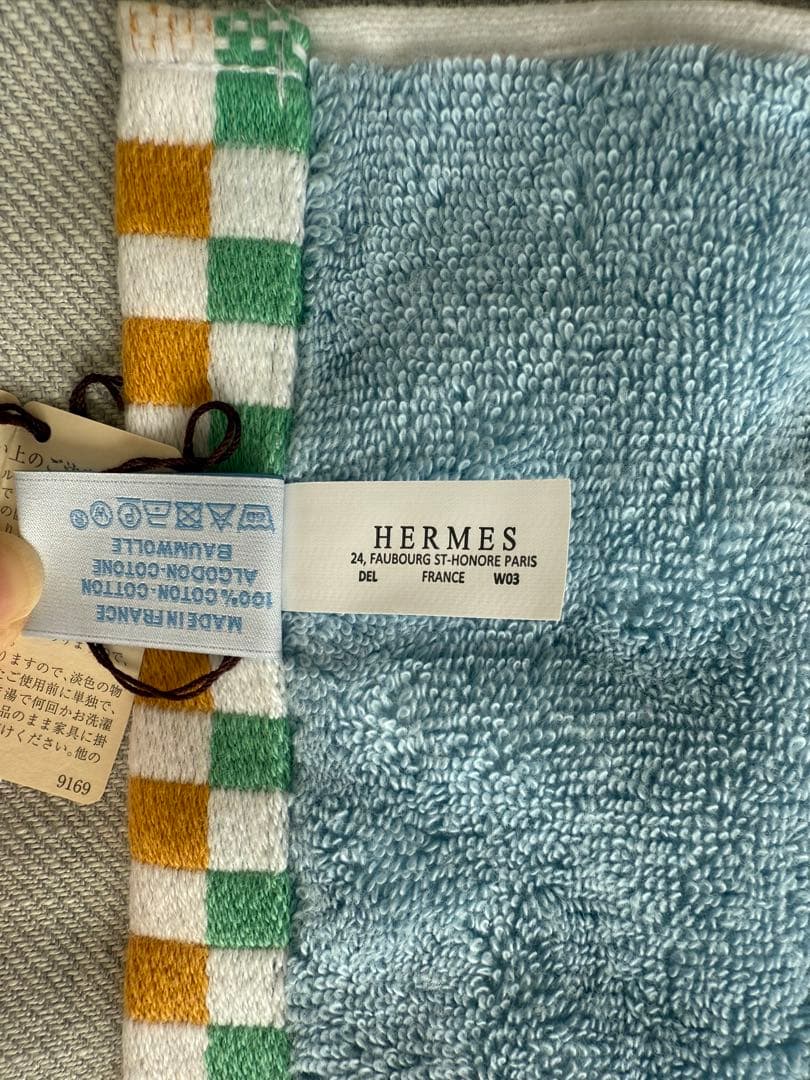 【新品/未使用】エルメス　ミニタオル コットン100%