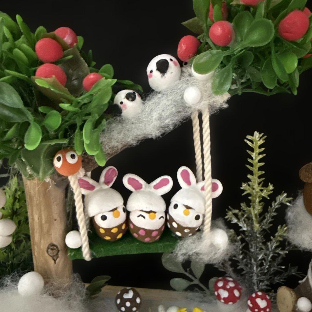 どんぐりアート♡節分オブジェ＆かまくらオブジェ2品♡