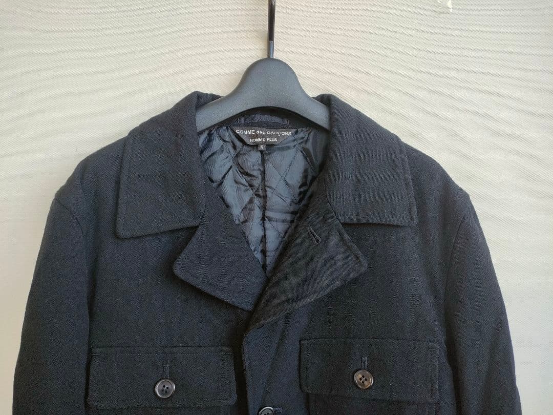 f*x様 コム・デ・ギャルソン ブラック ボタン付 ピーコート