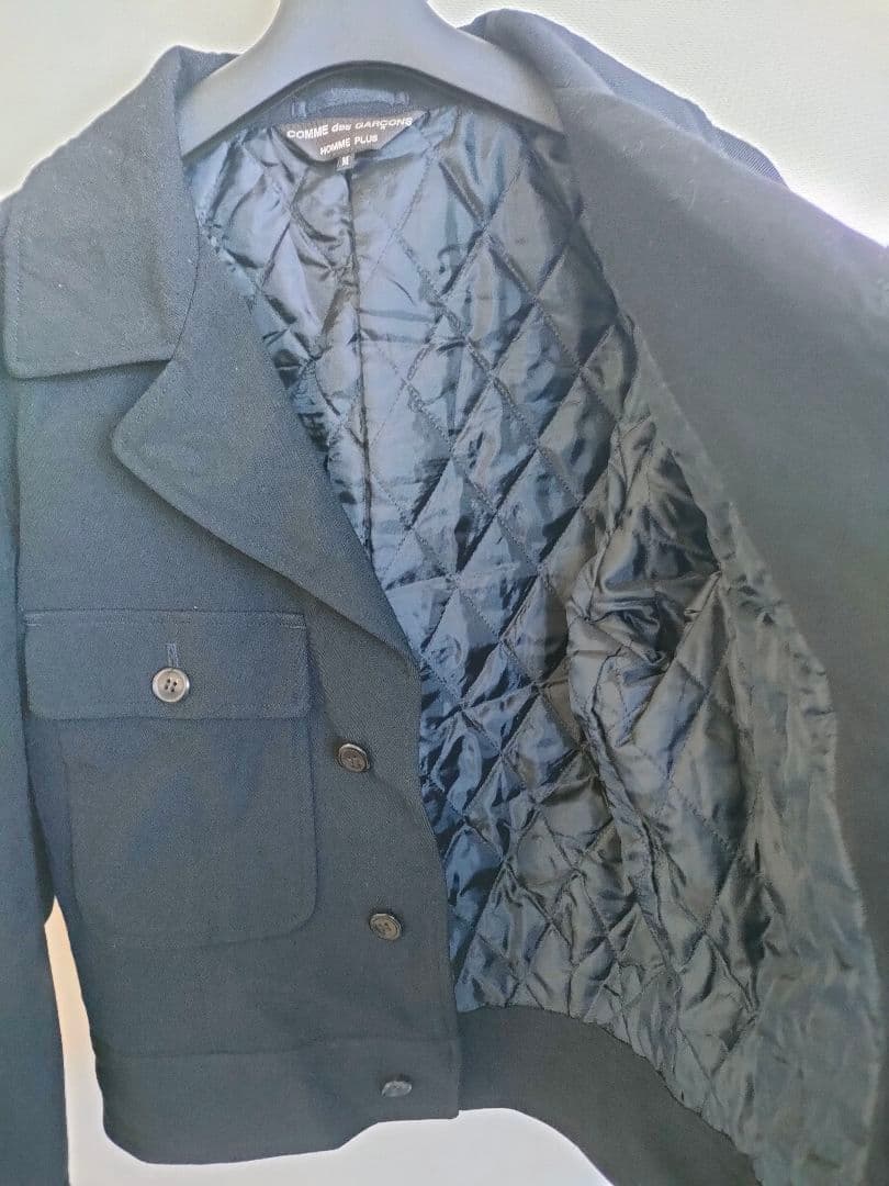 f*x様 コム・デ・ギャルソン ブラック ボタン付 ピーコート