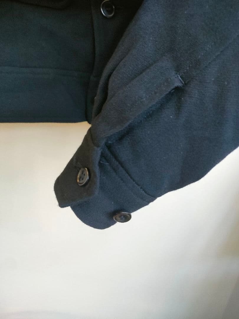 f*x様 コム・デ・ギャルソン ブラック ボタン付 ピーコート