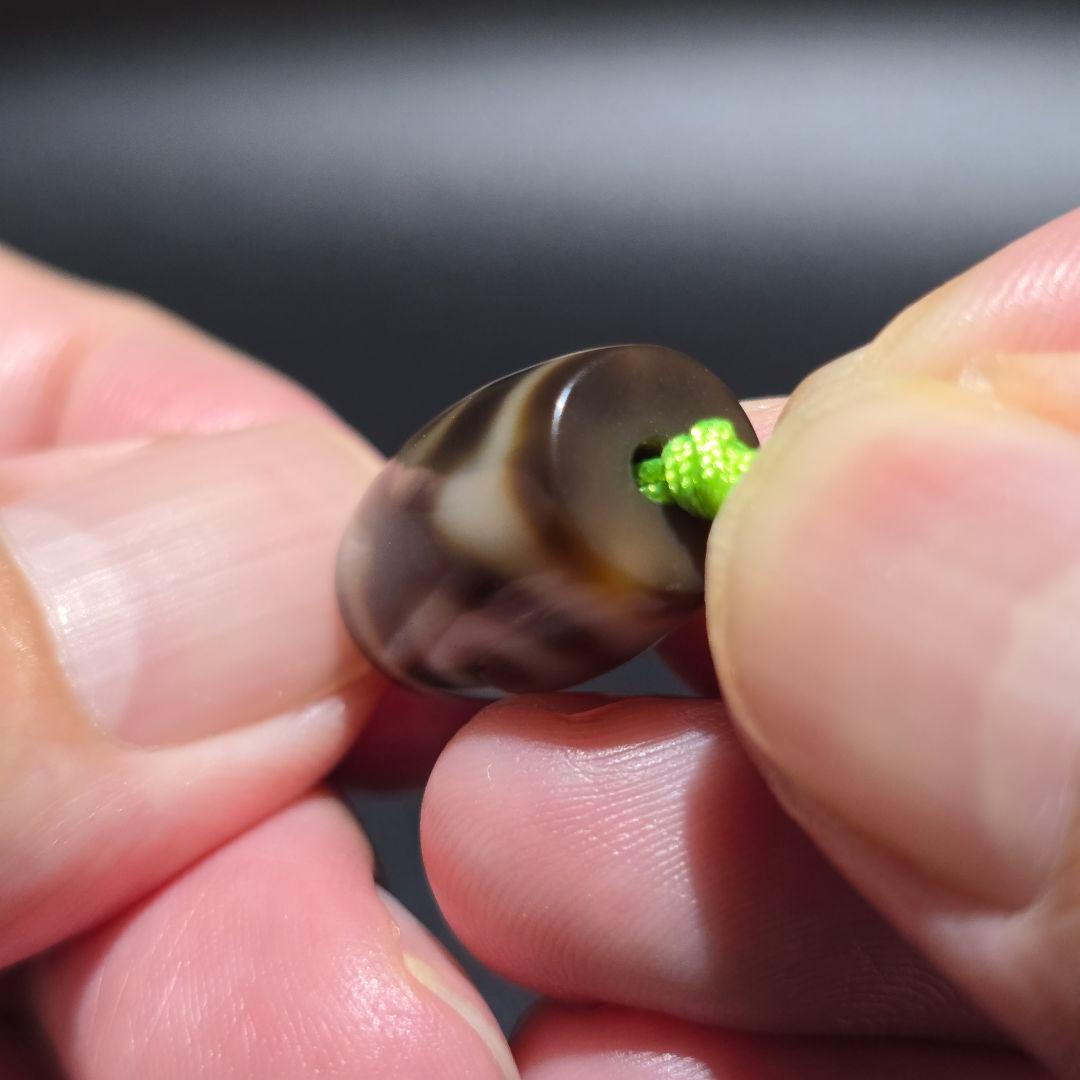 10 老礦天珠　中型　三眼天珠　天珠　天然石　鉱物　風水　開運　ブレスレット