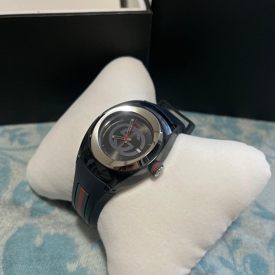 GUCCI ラバー　腕時計　レディース　正規品　箱付き