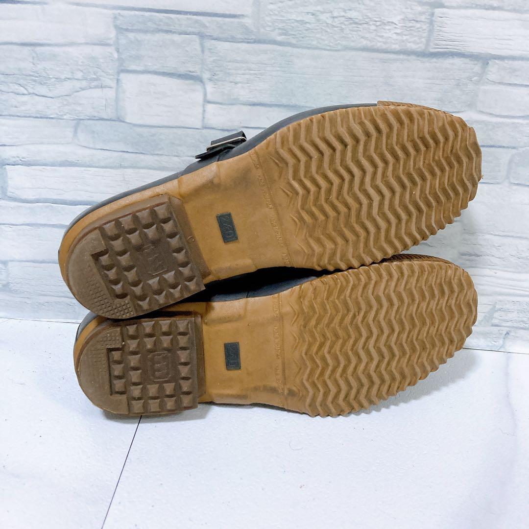 美品 コムデギャルソン コムコム ストラップシューズ レインシューズ 黒 24