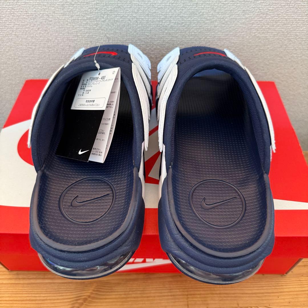 新品 ナイキ エアモアアップテンポ スライド29cm ネイビー