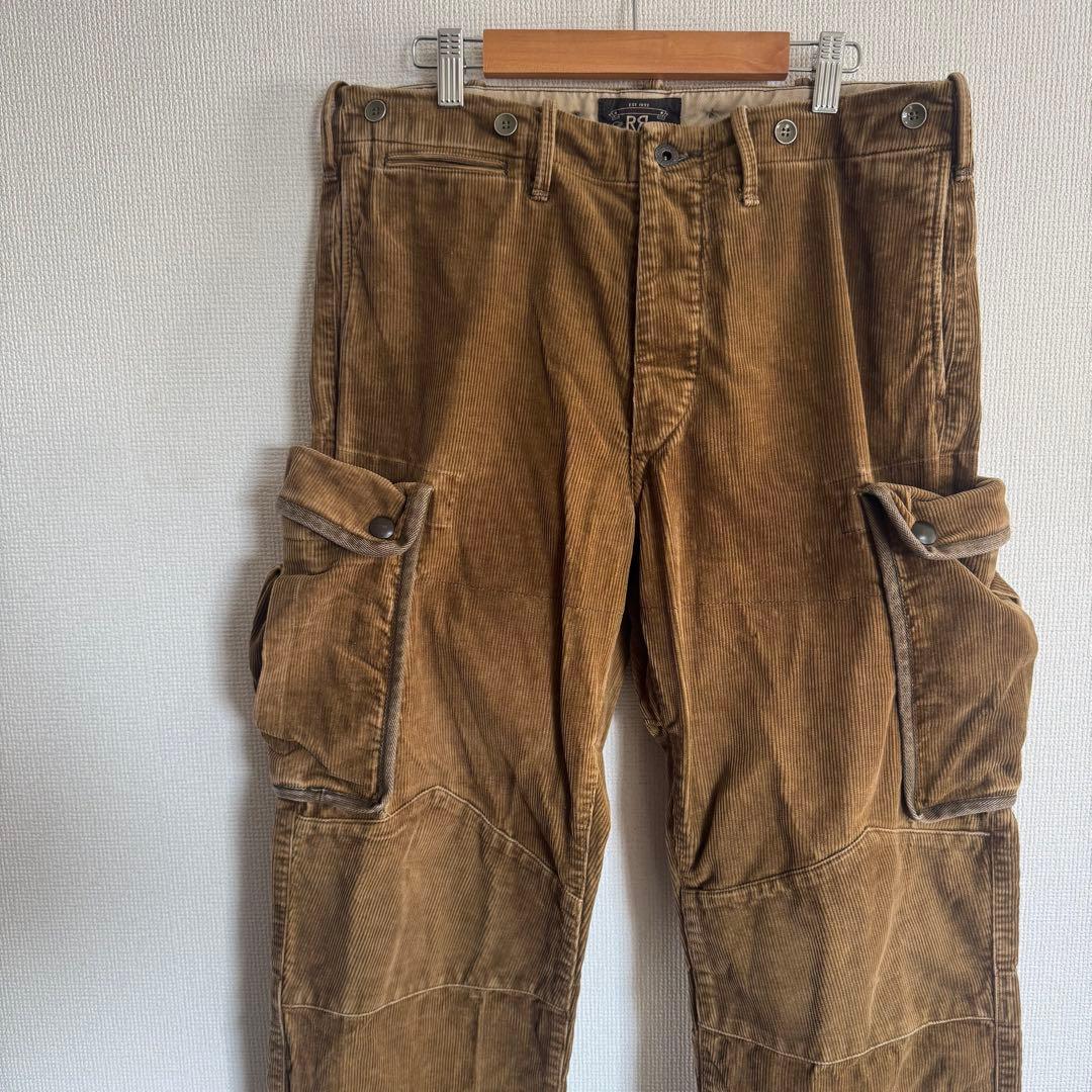 【レア】RRLコーデュロイカーゴパンツ　ブラウン　ラルフローレン 29