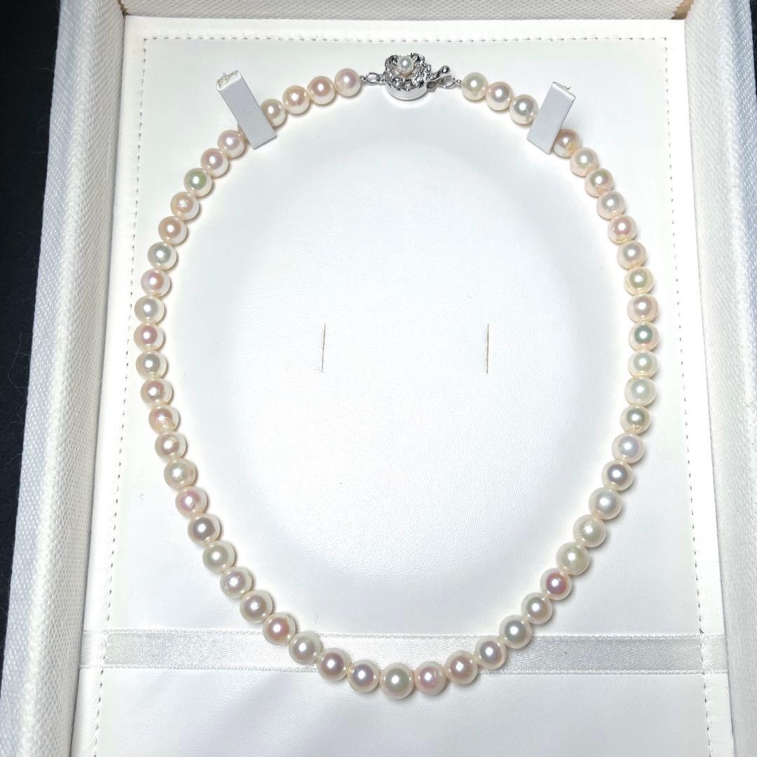 アコヤパール ネックレス あこや真珠 準花珠級 7.0〜7.5㎜ M676