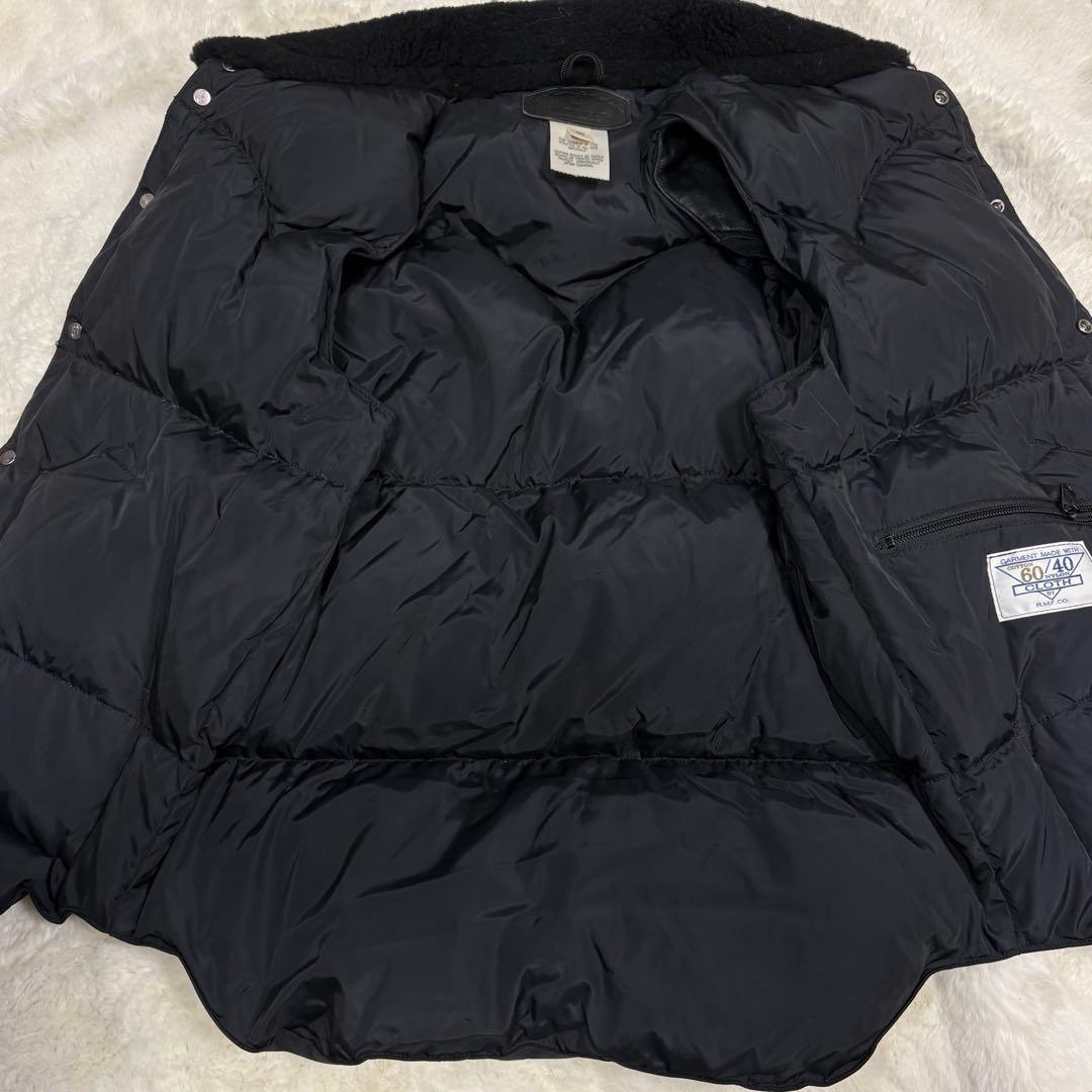 美品　希少L ロッキーマウンテンフェザーヘッド ダウンベスト　レザー切替 別注