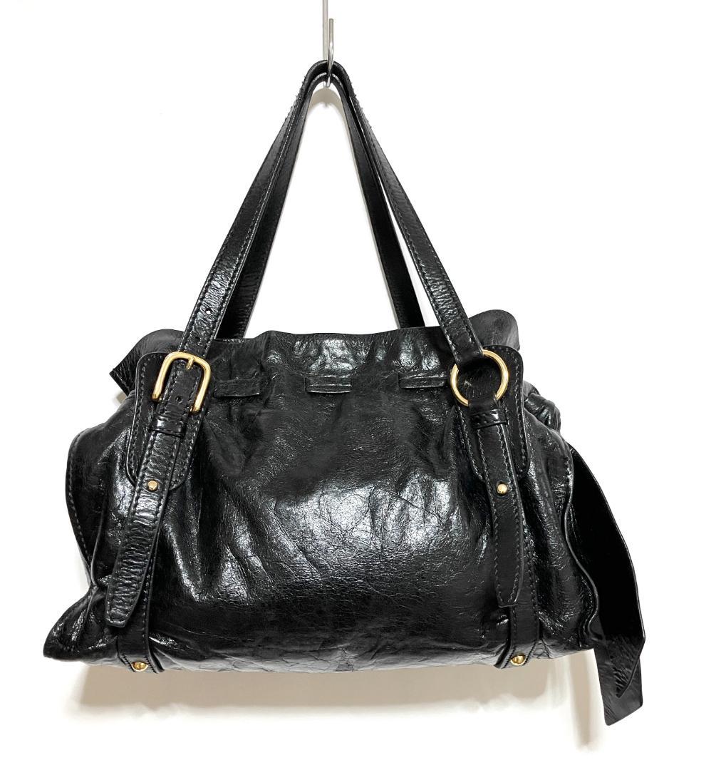 バッグ miu miu VITELLO Ribbon Leather Bag