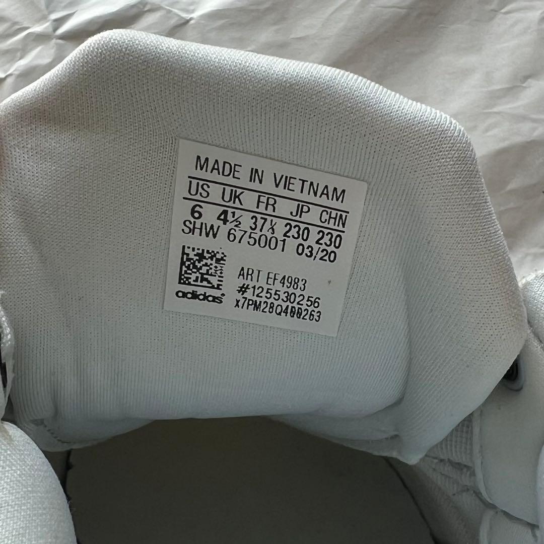 adidas ファルコン スニーカー 23cm 白 ドット柄