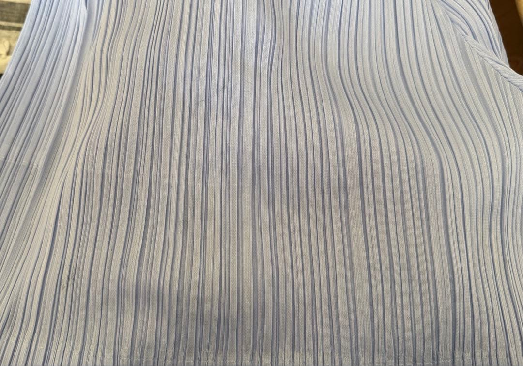 プリーツプリーズ 水色 ブルー ショートパンツ 難あり