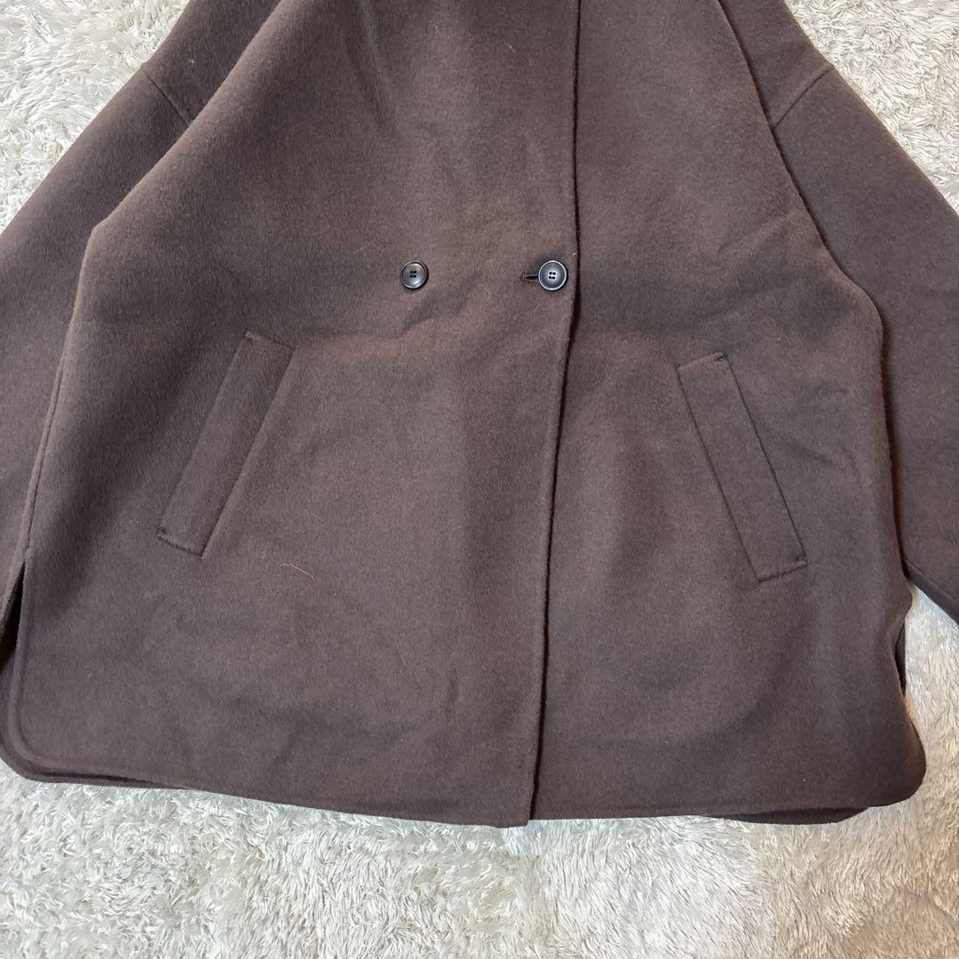 美品＊SLOBE IENA ダブルフェイススタンドコート　ブラウン　茶