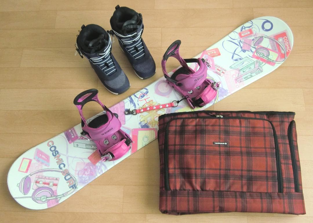 ■■1月限定■送料無料■COSMIC■女性用スノボセット■144/24■WAX済