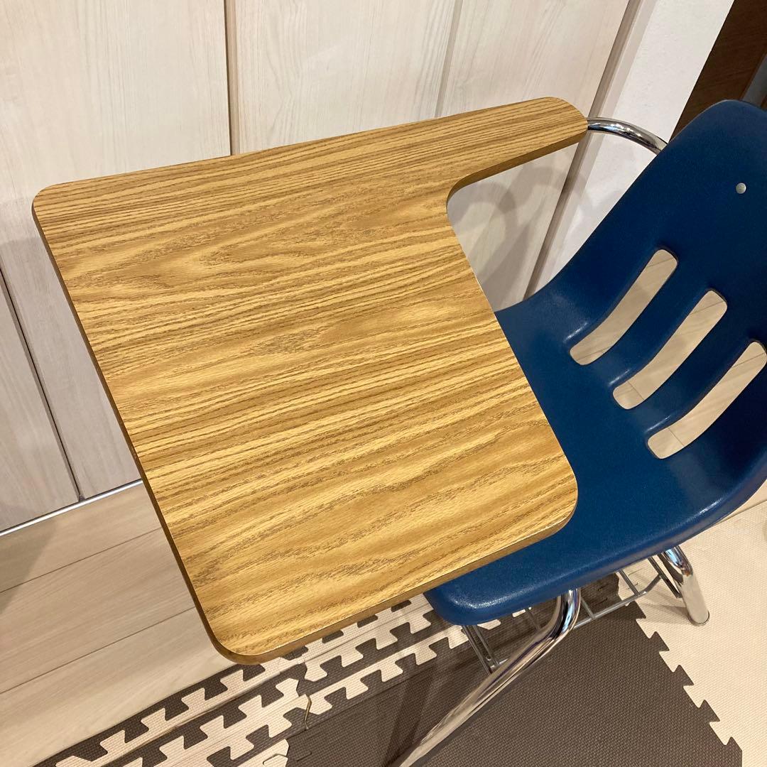 希少　VIRCO ヴァルコ スクール　デスク＆チェア一　学習机　ビンテージ