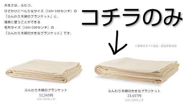 ほぼ日　伊藤まさこさんの白いお店。 ふんわり木綿の大きなブランケット
