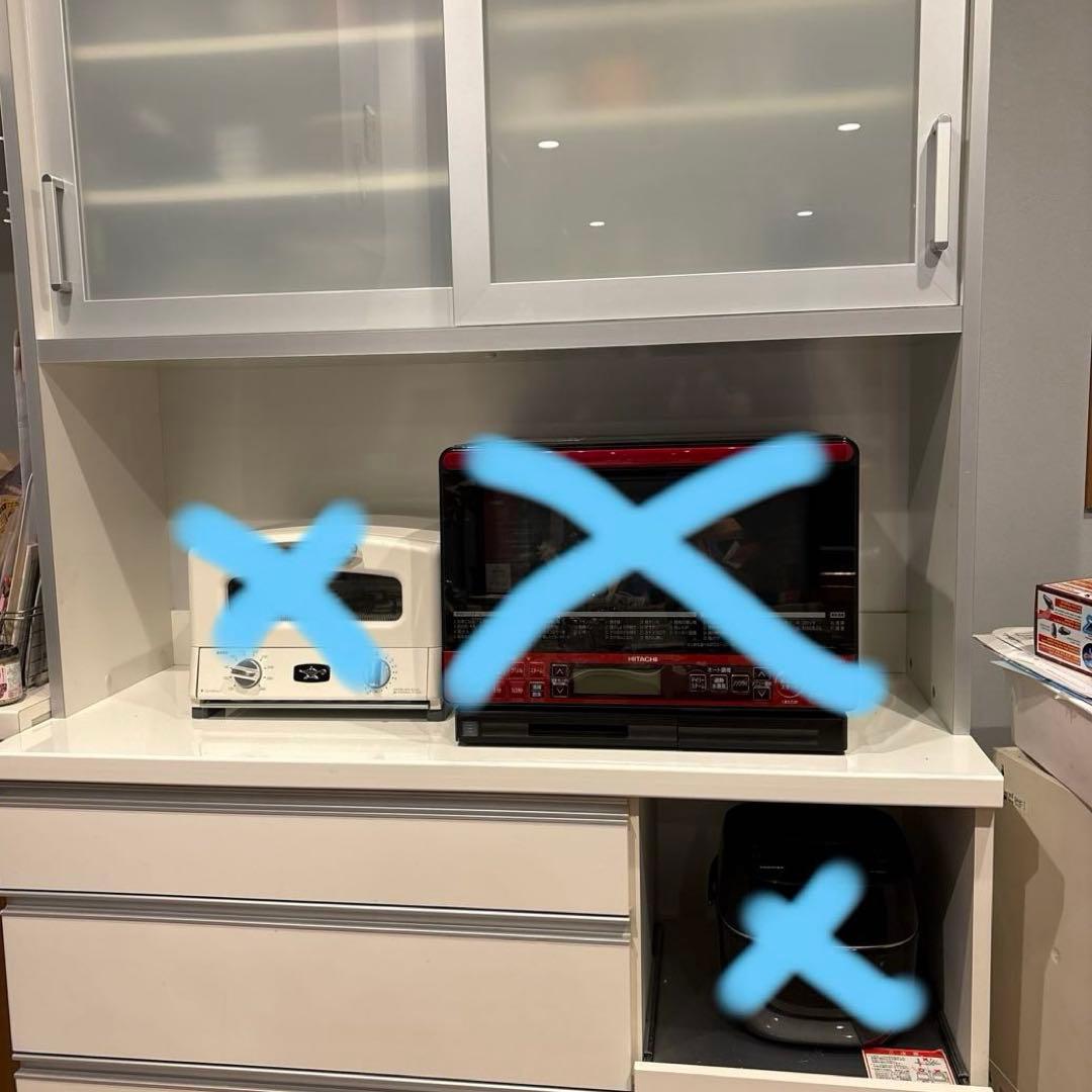 訳あり　食器棚　上下別　①上棚のみ