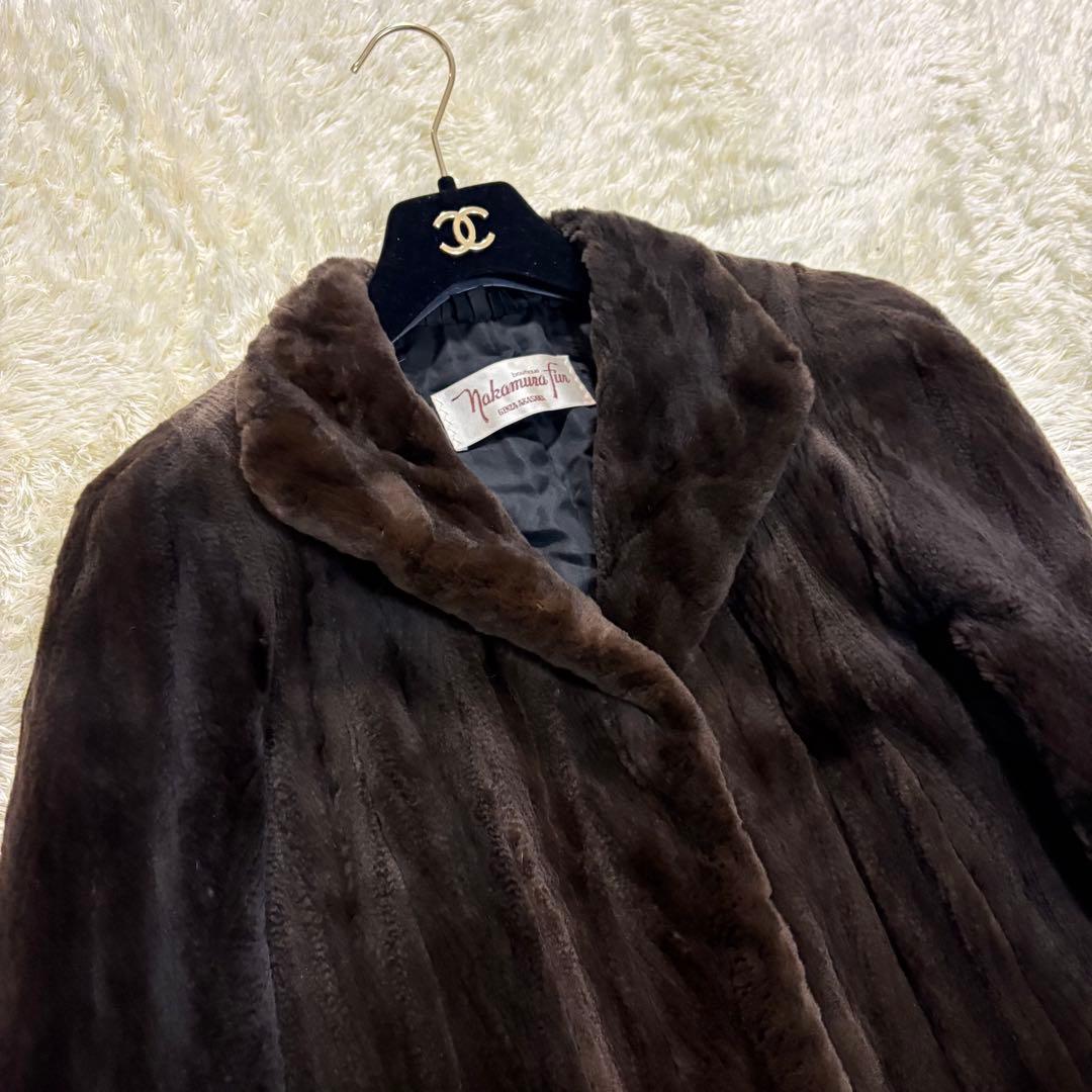 nakamura fur ミンク　シェアードミンク　ロングコート 毛皮　ファー