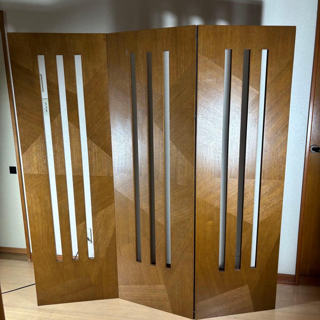 【希少】カンディーハウス　木製　衝立　3連　パーテーション