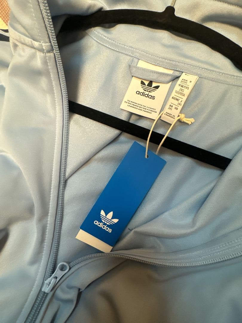 adidas トラックジャケット ベッケンバウアー ジェンダーニュートラル 水色