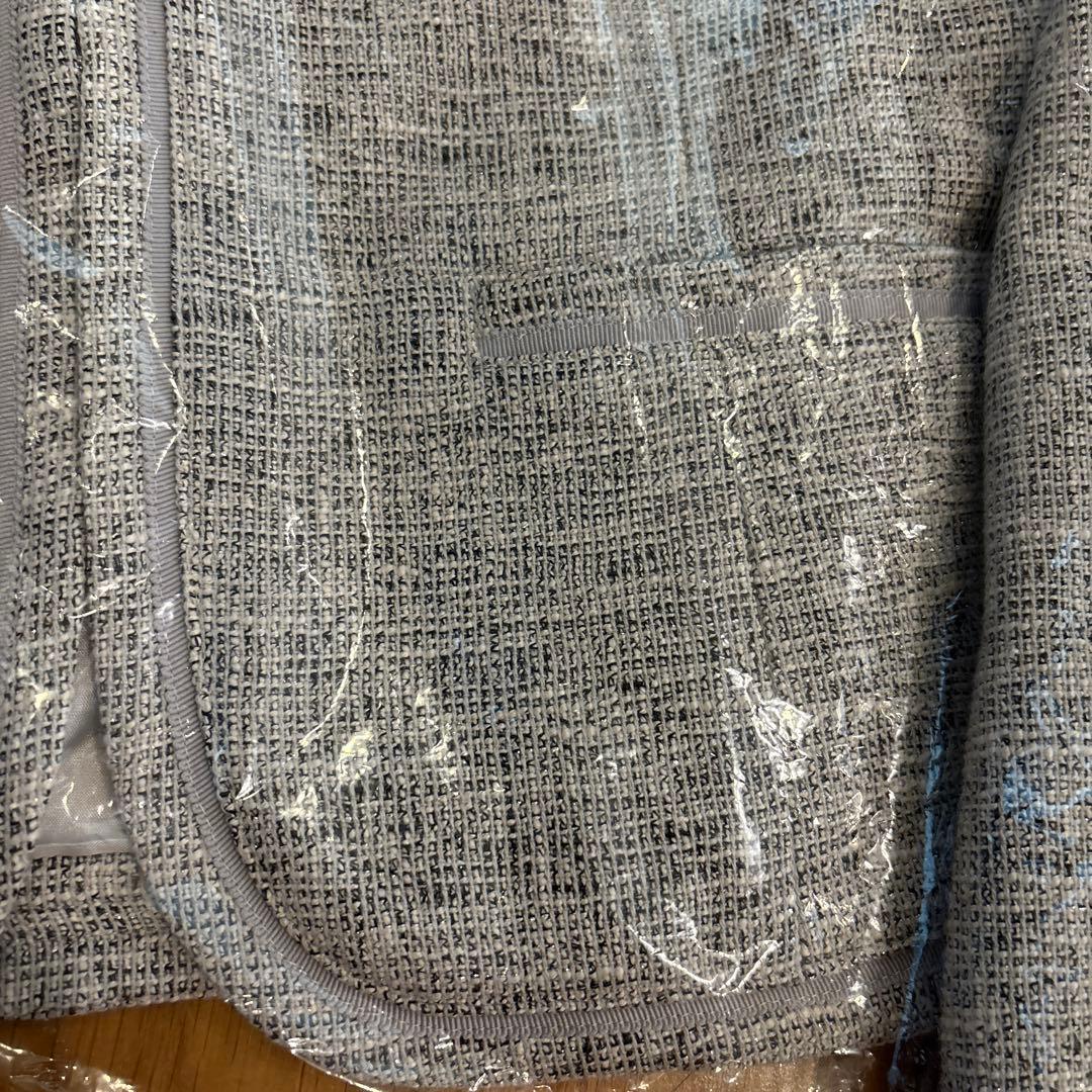 新品　エニィスィス　ミニライトボーダー ジャケット　グレー　サイズ2