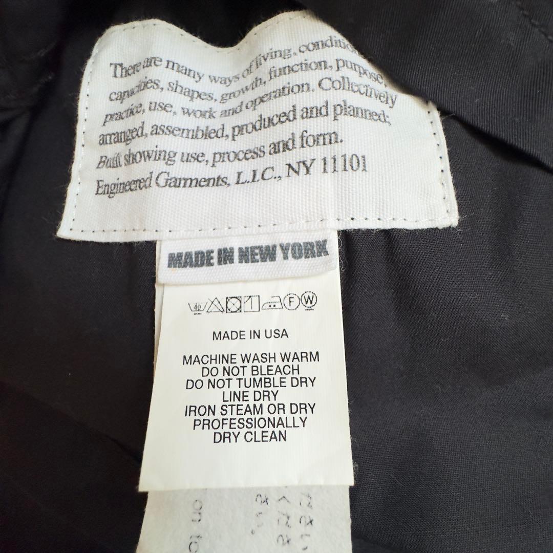 ENGINEERED GARMENTS ブラック ノーカラージャケット L