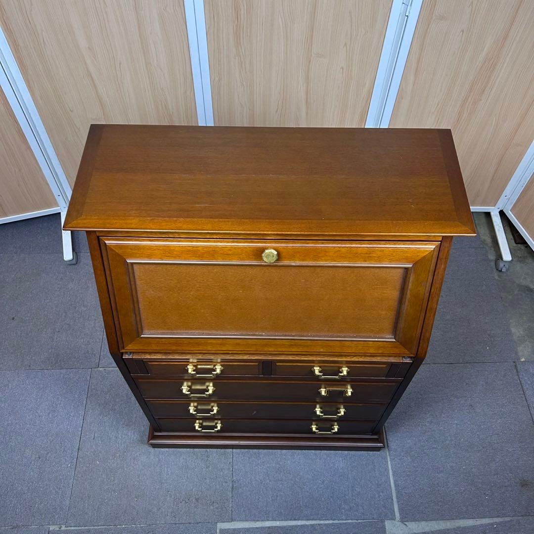 【送料込】maruni マルニ木工 地中海 ライティングビューロー