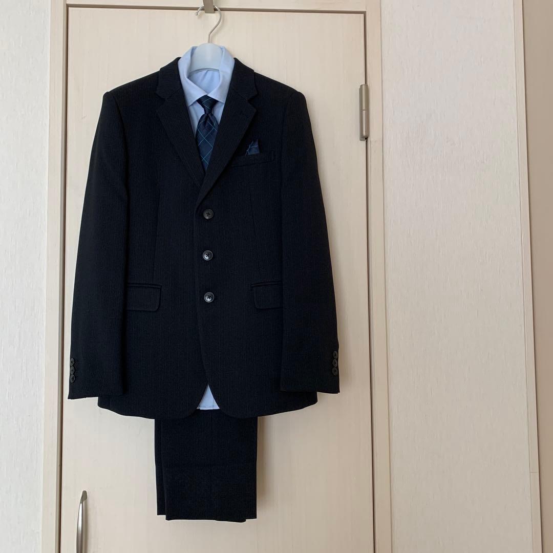 希少＊美品＊フォーマルスーツ5点セット＊165卒業式ネイビー＊お受験