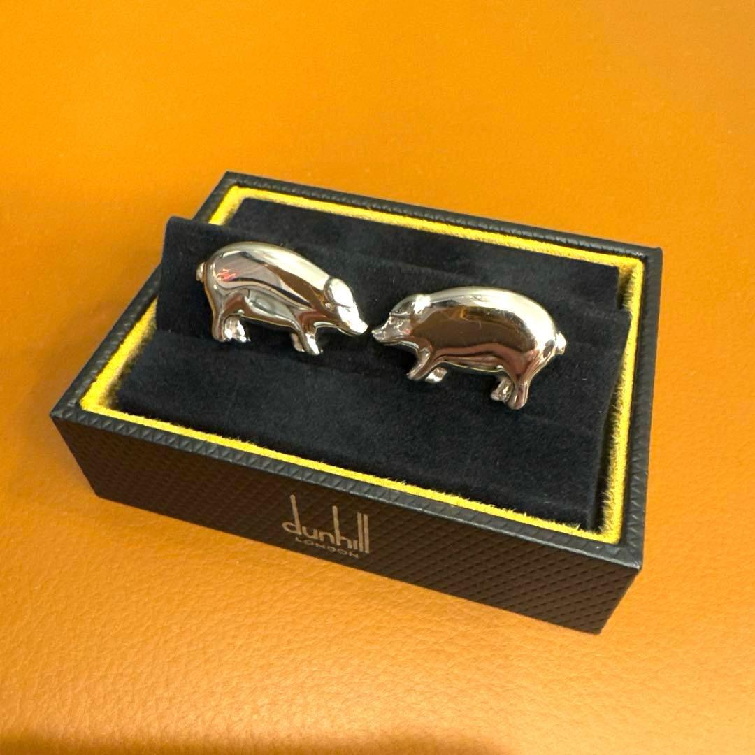 dunhill ダンヒル カフリンクス カフス ブタ ピッグ