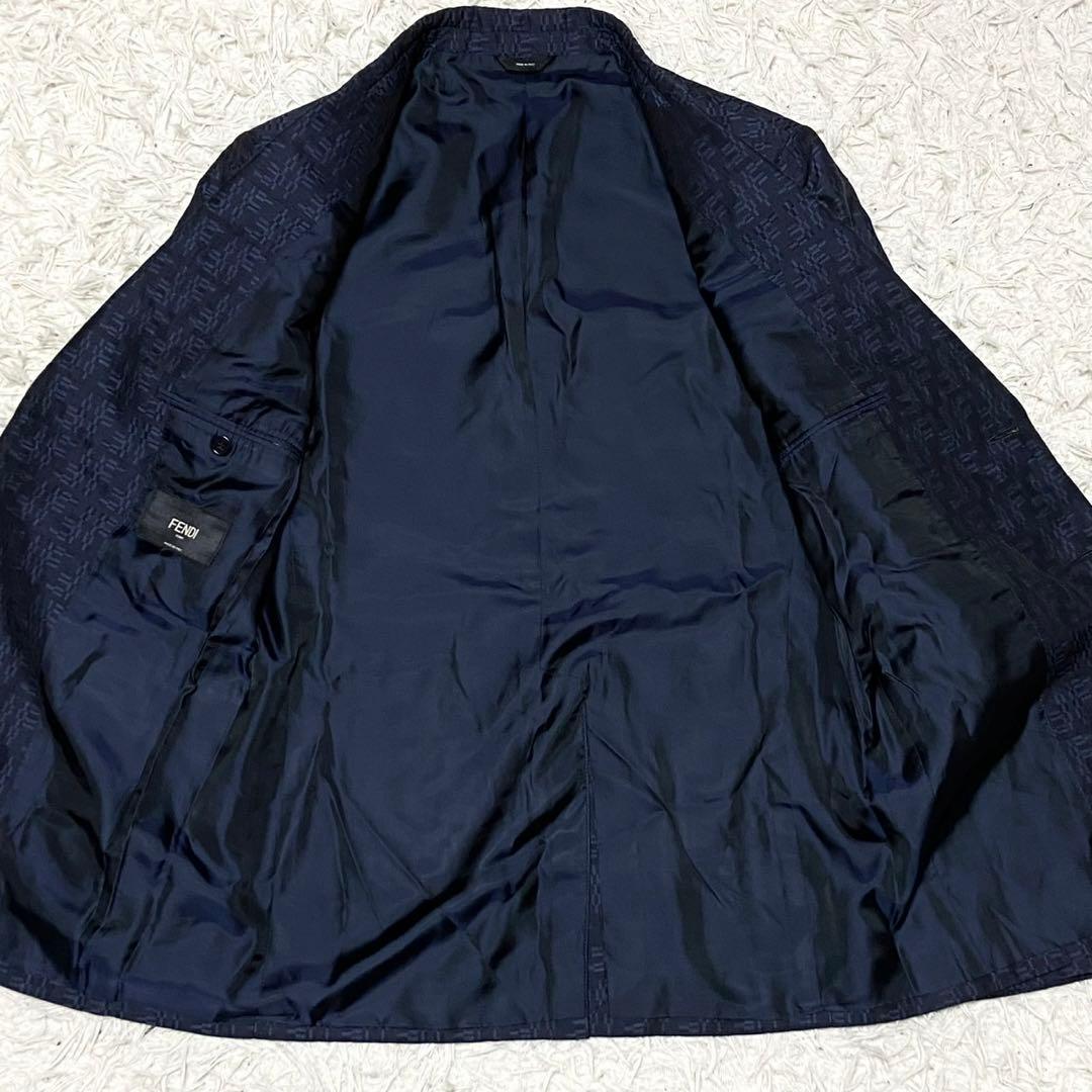 【美品✨】フェンディ ズッカ柄 セットアップ パンツスーツ 24年製 ネイビー