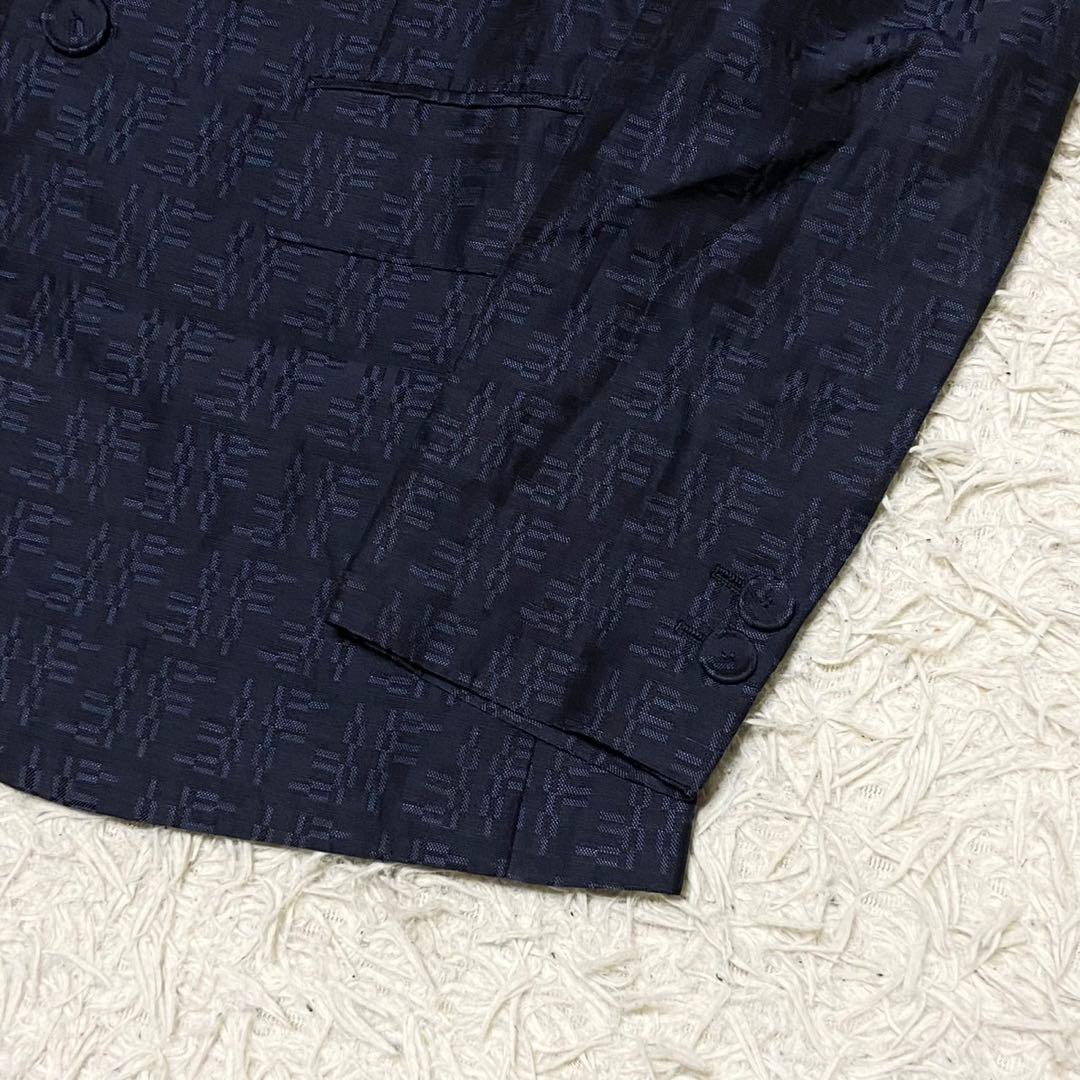 【美品✨】フェンディ ズッカ柄 セットアップ パンツスーツ 24年製 ネイビー