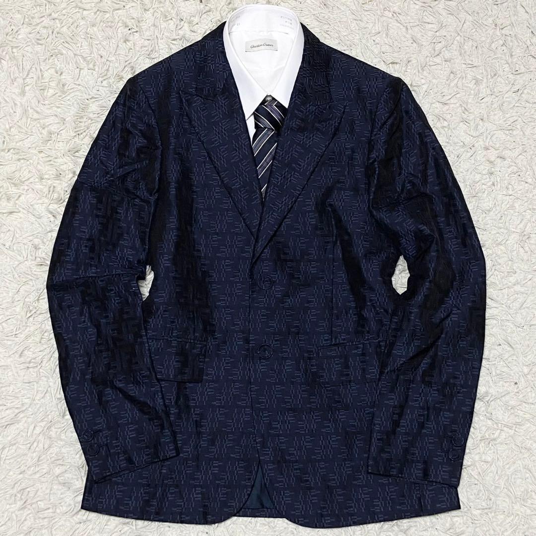 【美品✨】フェンディ ズッカ柄 セットアップ パンツスーツ 24年製 ネイビー