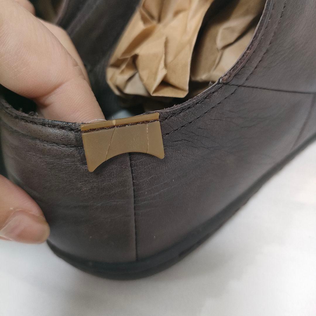 美品 CAMPER カンペール ペウカミ 本革 レザースニーカー スリッポン 茶