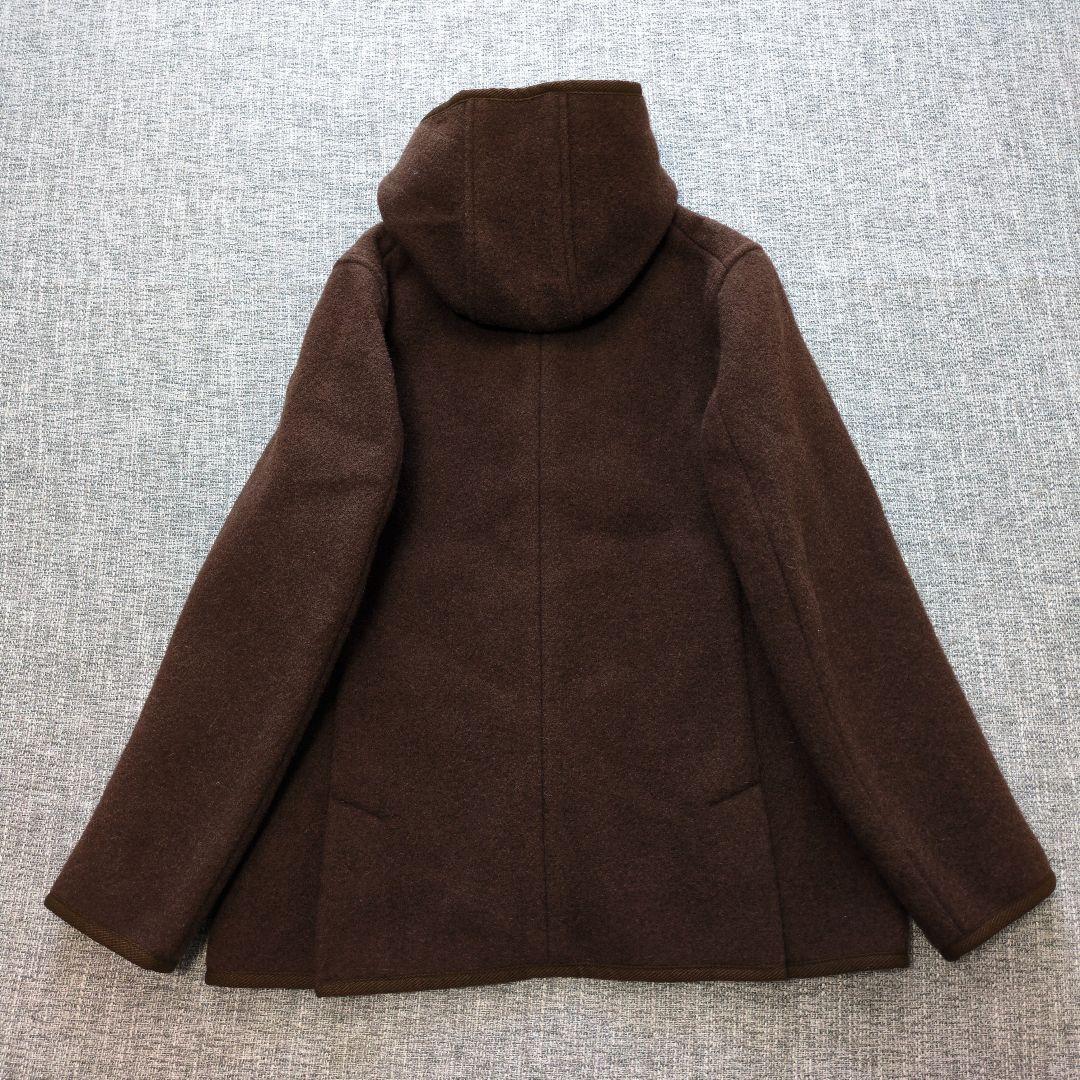 ダントン　未使用　ウールモッサフードショートコート　ブラウン