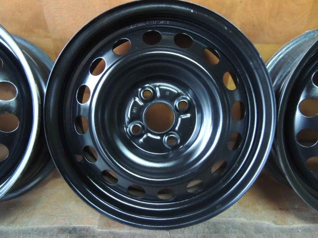 T786　15×5J　スチールホイール　PCD100　4穴　ET約40　自家塗装