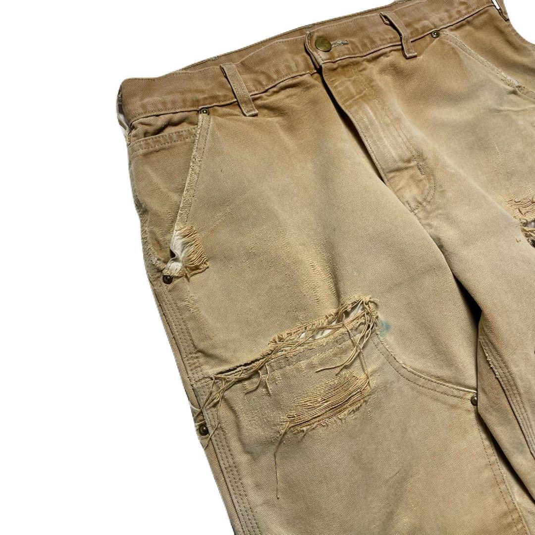 90s カーハート ダブルニー 32×30 USA製 ボロ ヴィンテージ 雰囲気