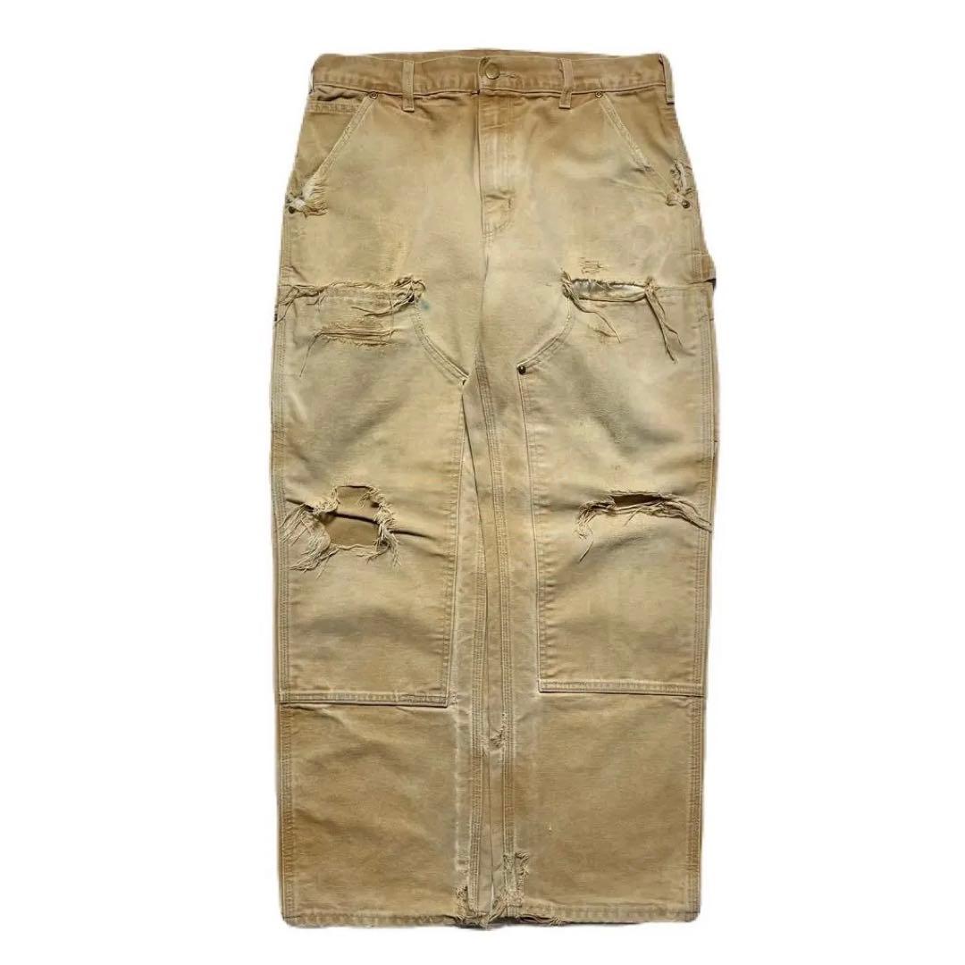 90s カーハート ダブルニー 32×30 USA製 ボロ ヴィンテージ 雰囲気