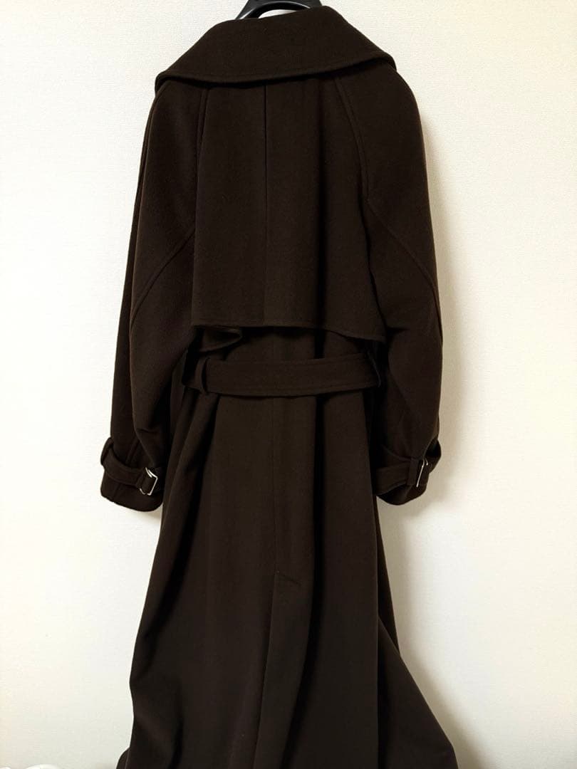 【美品】anuans アニュアンス ウールトレンチコート BROWN